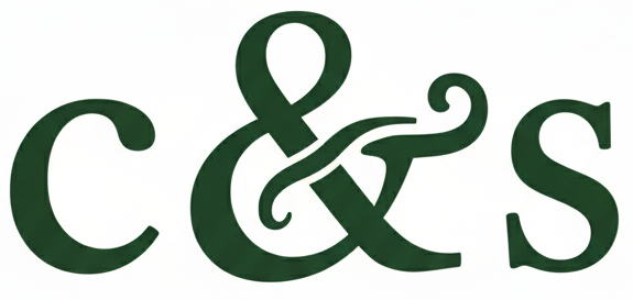 Green logo with 'C&S' on a white background